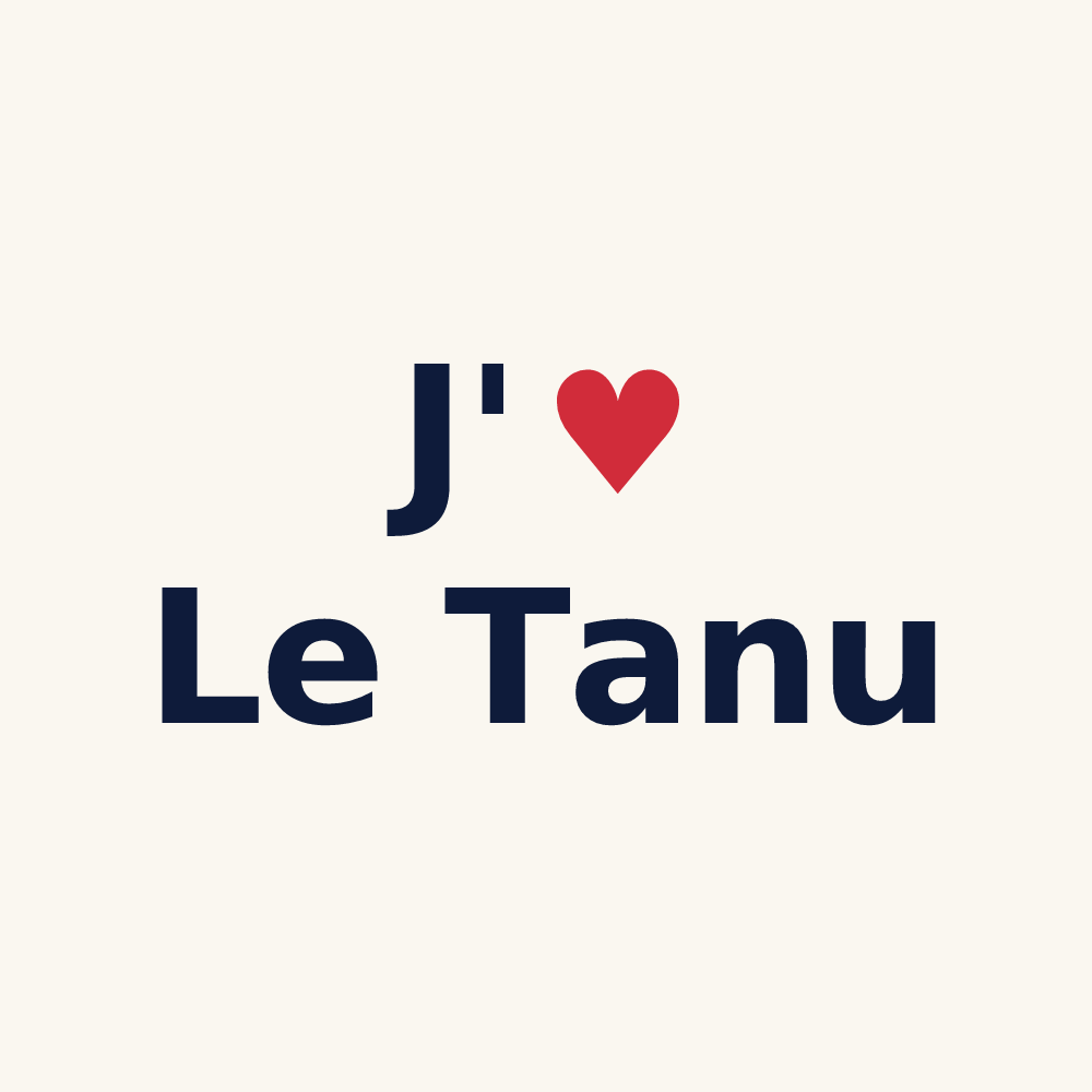 Tasse personnalisée Le Tanu — design J'aime Le Tanu