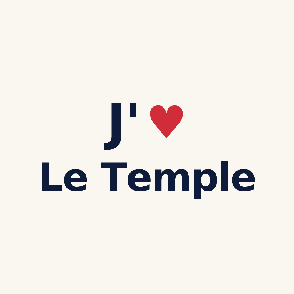 Tasse personnalisée Le Temple — design J'aime Le Temple
