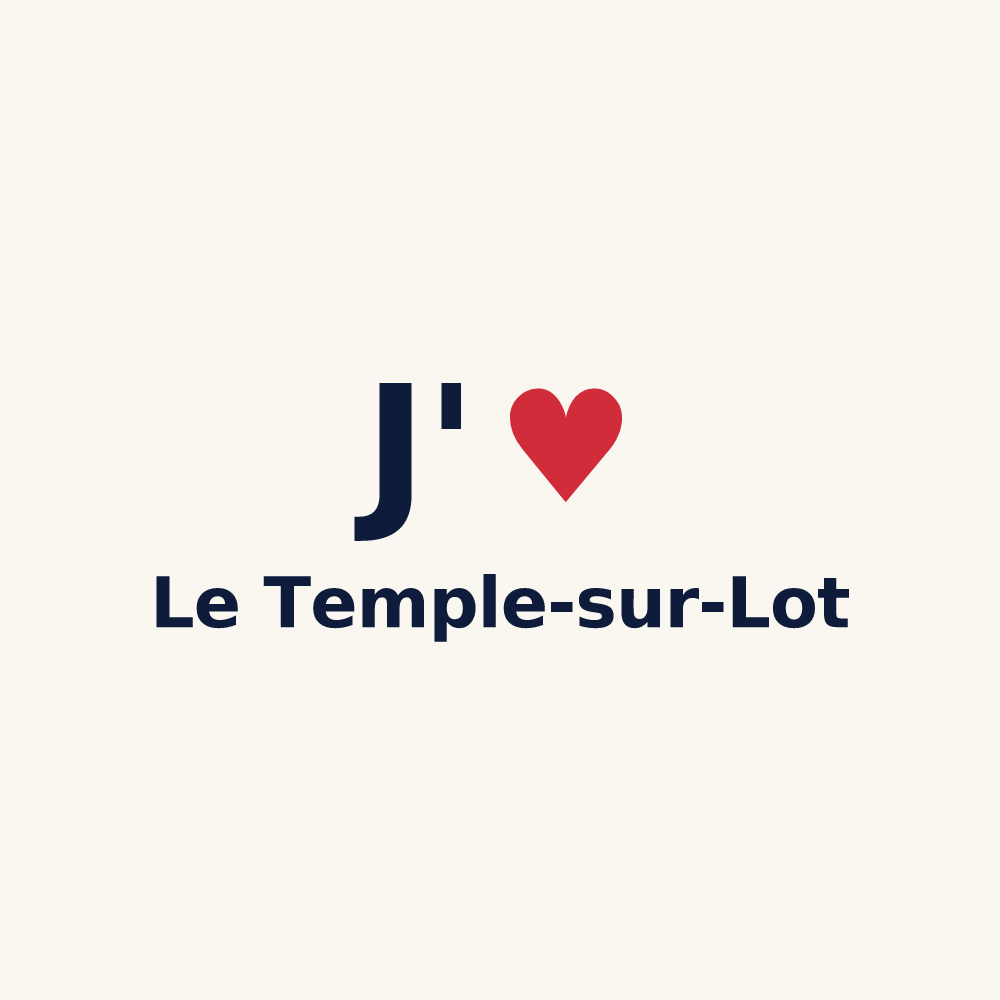 Tasse personnalisée Le Temple-sur-Lot — design J'aime Le Temple-sur-Lot