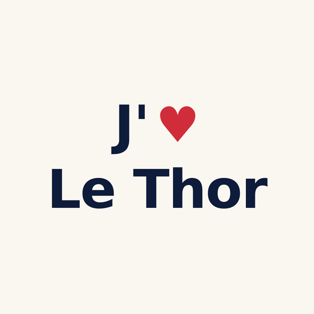 Tasse personnalisée Le Thor — design J'aime Le Thor