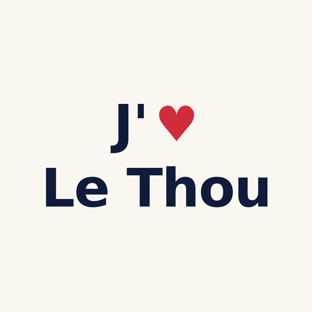 Tasse personnalisée Le Thou — design J'aime Le Thou
