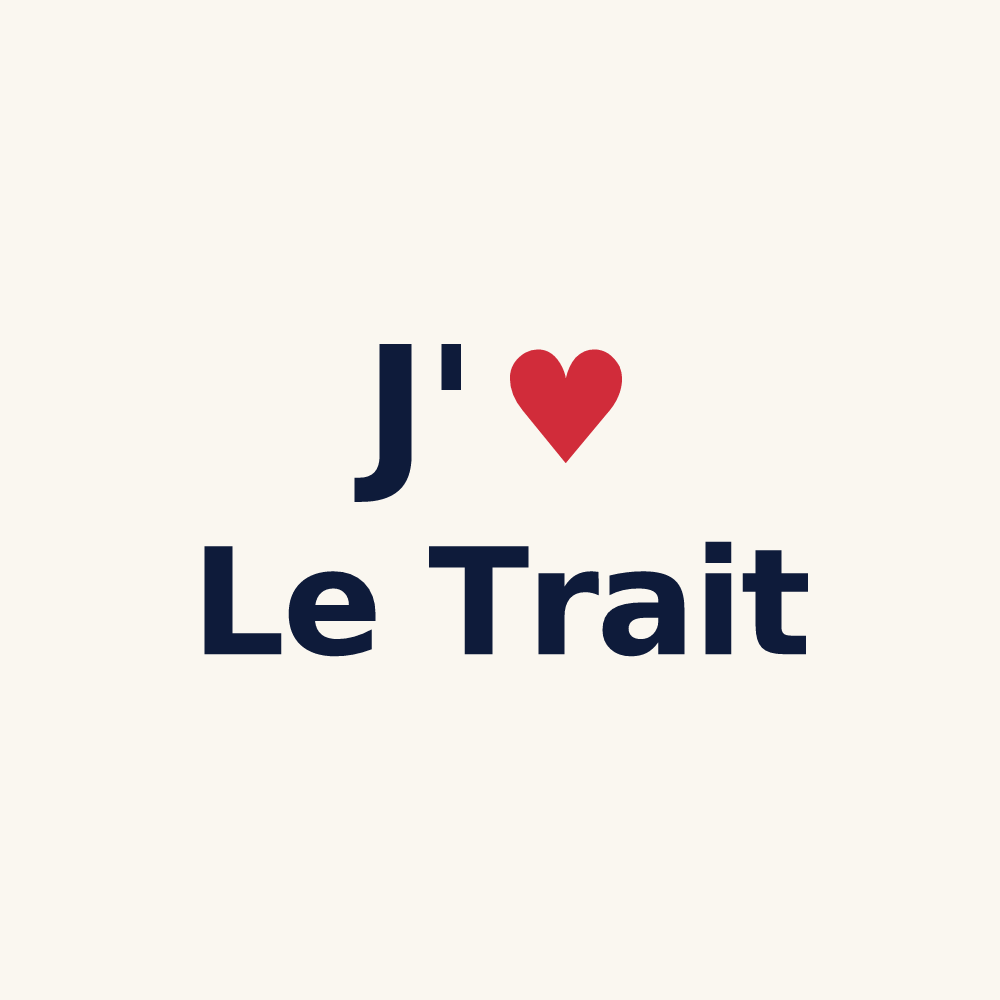 Tasse personnalisée Le Trait — design J'aime Le Trait