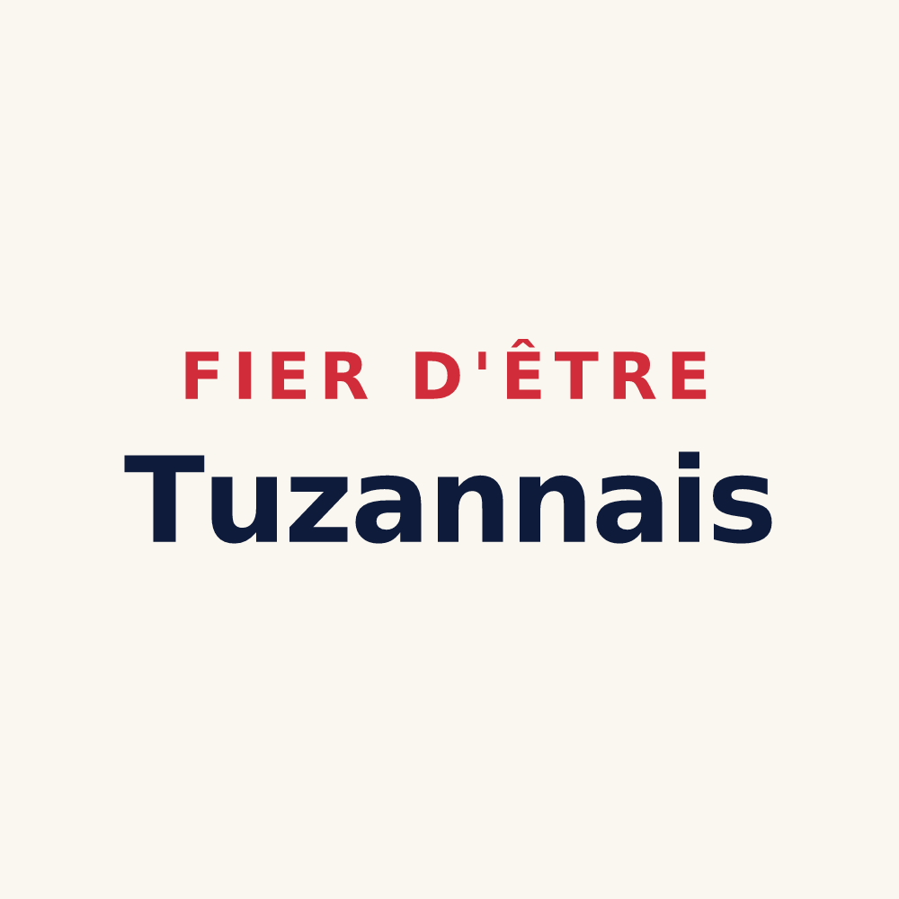 Tasse « Fier d'être Tuzannais » — design pour Le Tuzan