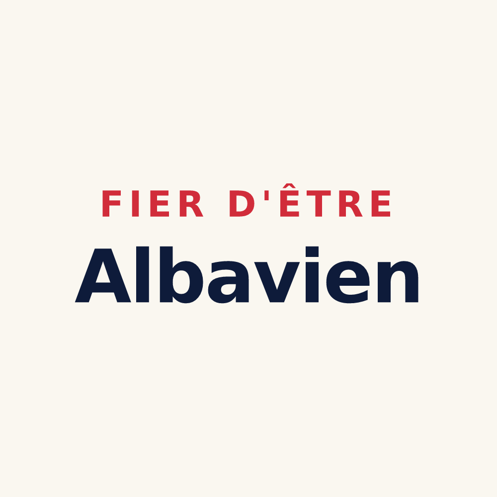 Tasse « Fier d'être Albavien » — design pour Le Val d'Hazey