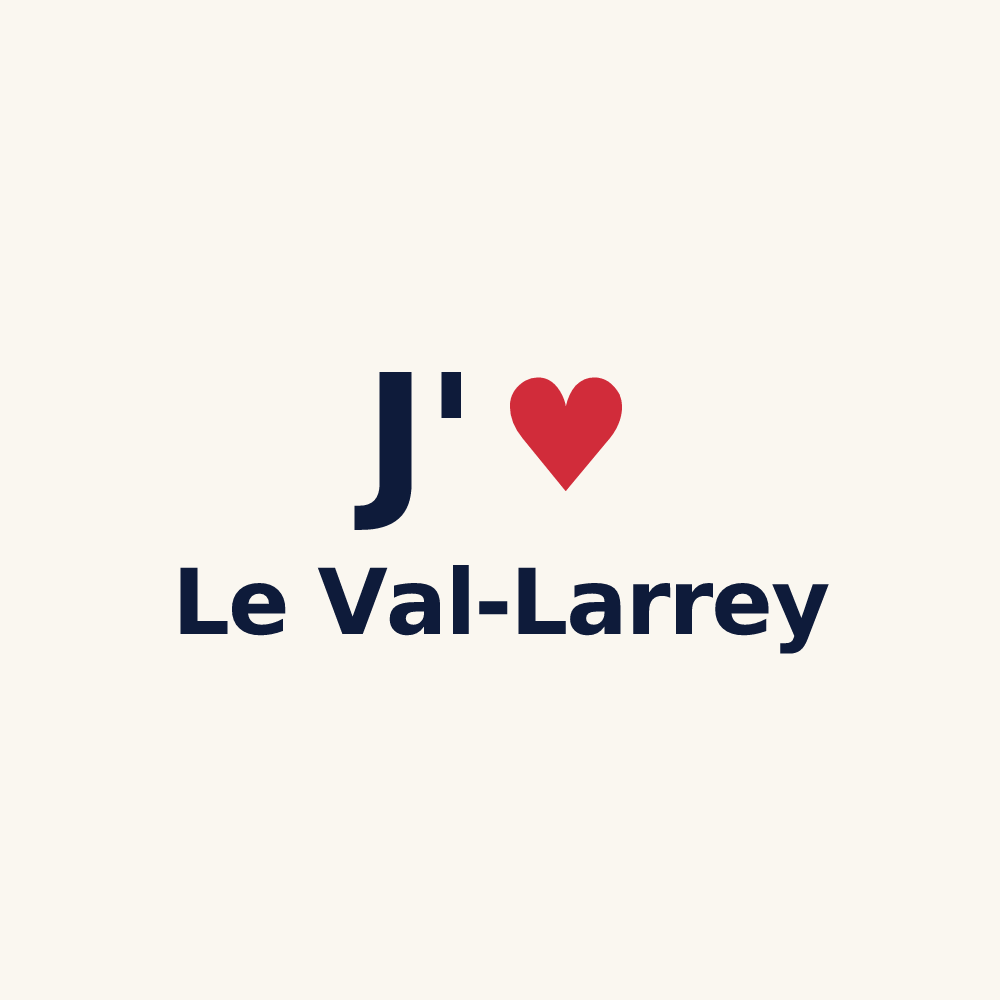 Tasse personnalisée Le Val-Larrey — design « J'aime Le Val-Larrey » imprimé sur la tasse