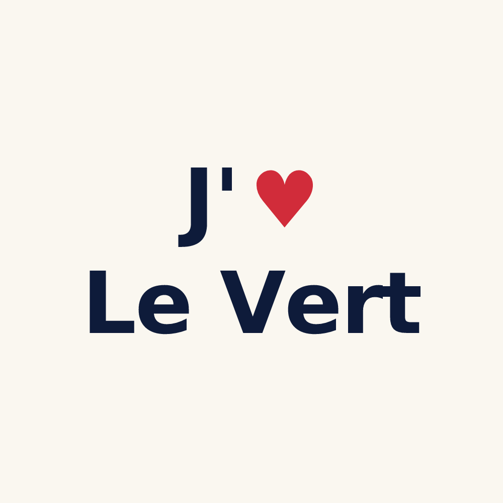 Tasse personnalisée Le Vert — design J'aime Le Vert