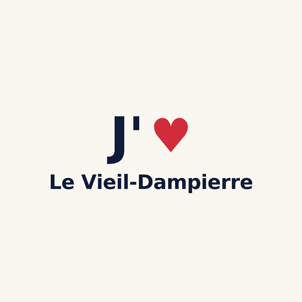 Tasse personnalisée Le Vieil-Dampierre — design J'aime Le Vieil-Dampierre