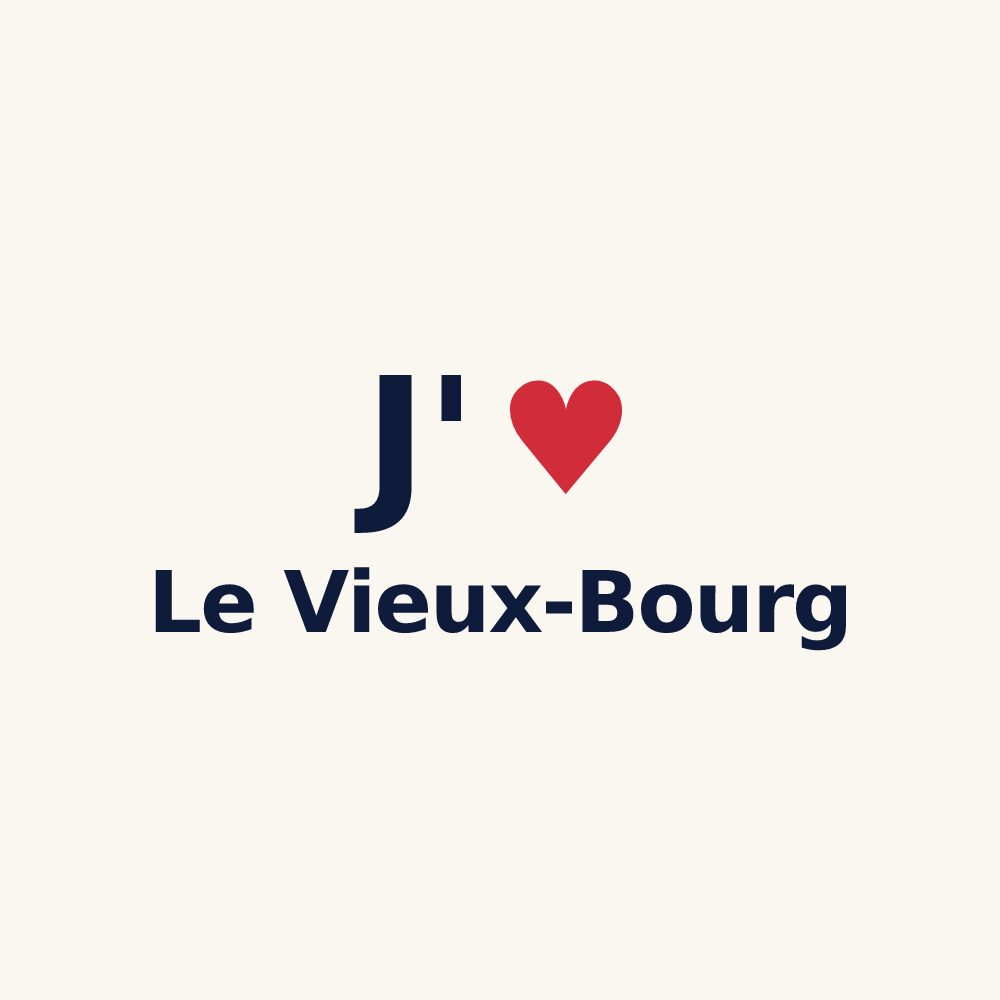 Tasse personnalisée Le Vieux-Bourg — design « J'aime Le Vieux-Bourg » imprimé sur la tasse