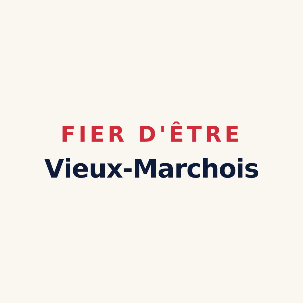Tasse « Fier d'être Vieux-Marchois » — design pour Le Vieux-Marché