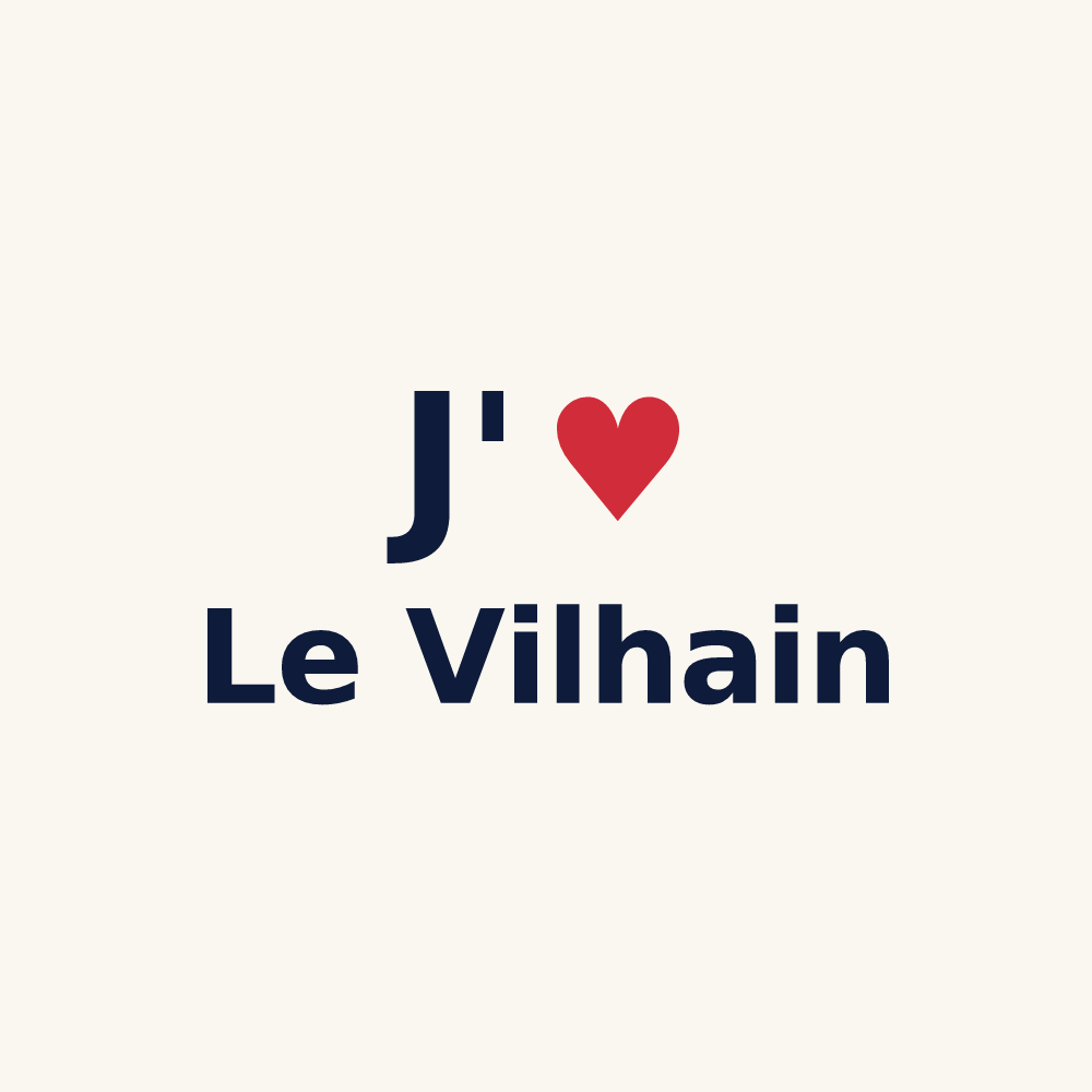 Tasse personnalisée Le Vilhain — design J'aime Le Vilhain
