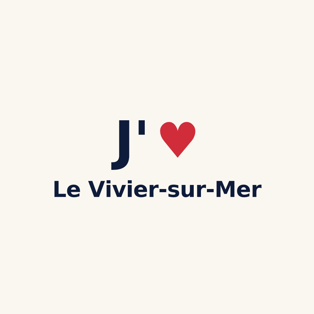Tasse personnalisée Le Vivier-sur-Mer — design J'aime Le Vivier-sur-Mer