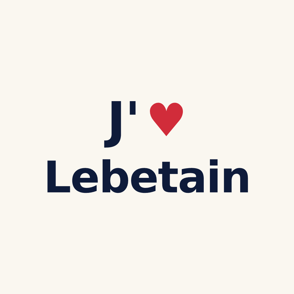 Tasse personnalisée Lebetain — design J'aime Lebetain