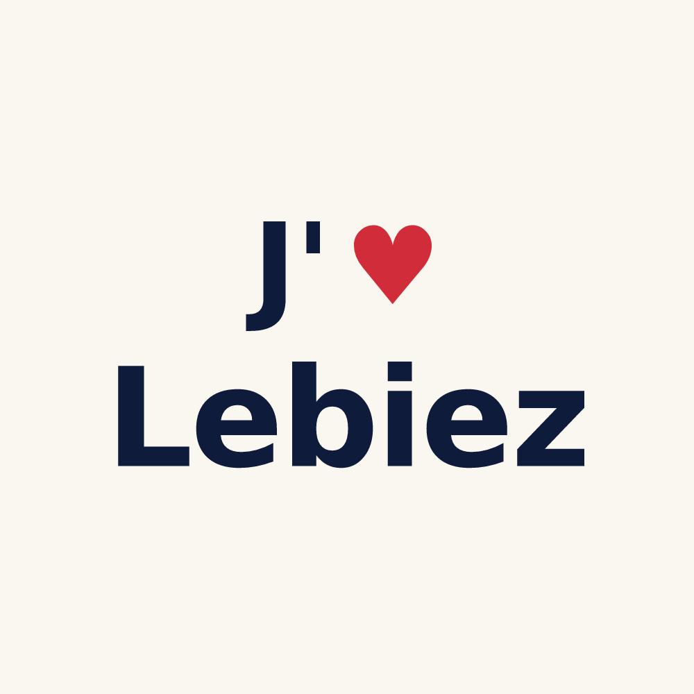 Tasse personnalisée Lebiez — design J'aime Lebiez