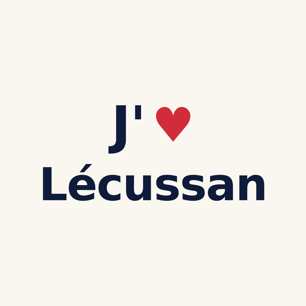 Tasse personnalisée Lécussan — design J'aime Lécussan