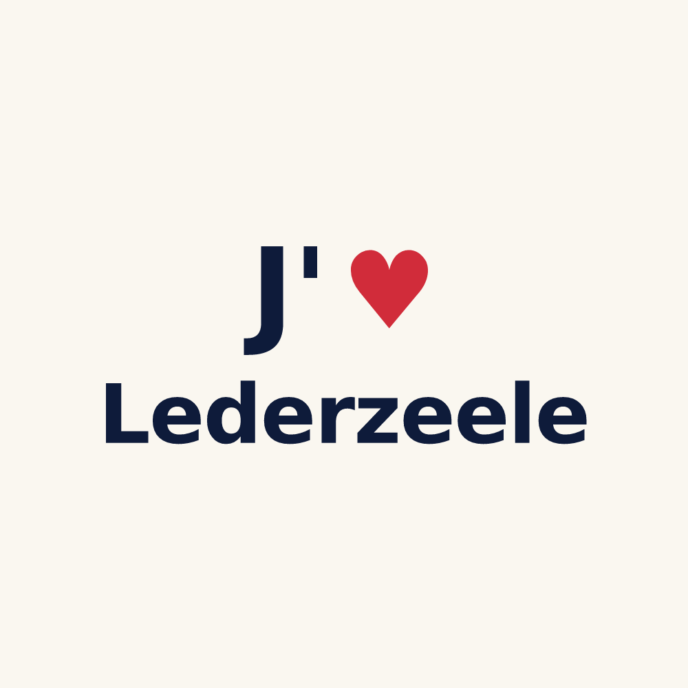 Tasse personnalisée Lederzeele — design « J'aime Lederzeele » imprimé sur la tasse