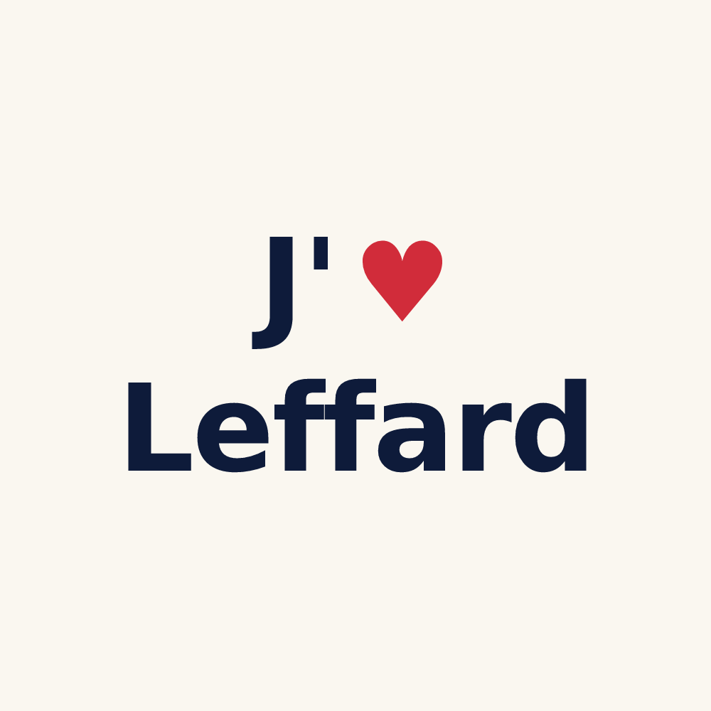 Tasse personnalisée Leffard — design J'aime Leffard