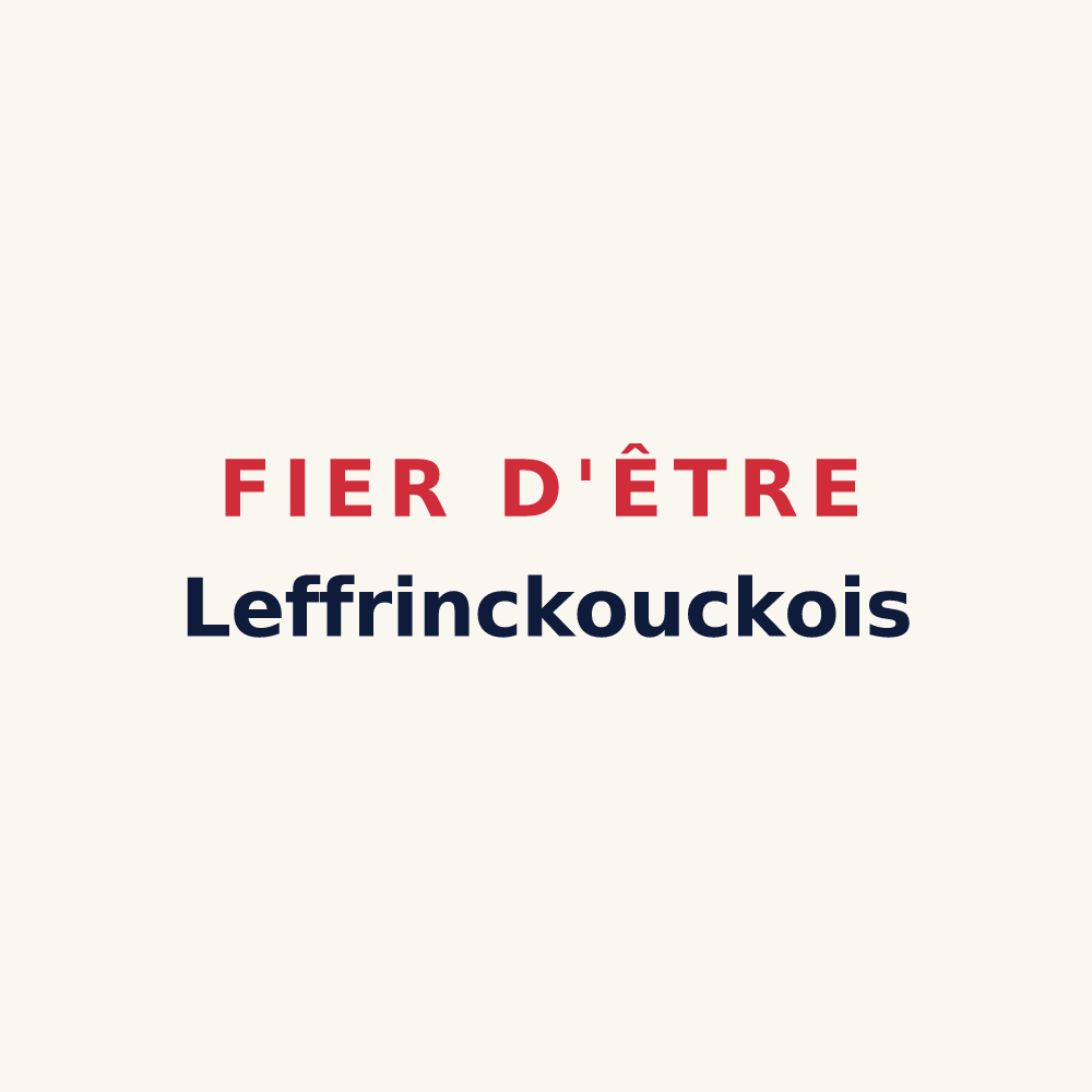 Tasse « Fier d'être Leffrinckouckois » — design pour Leffrinckoucke