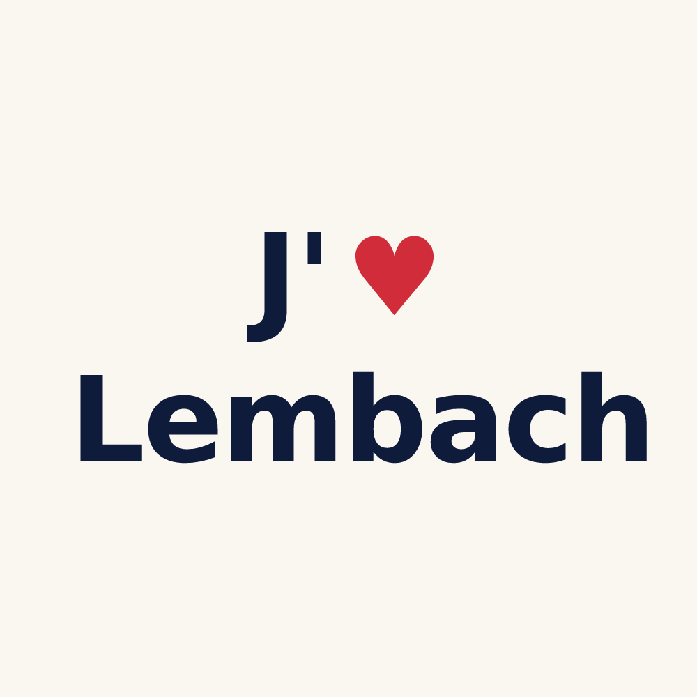 Tasse personnalisée Lembach — design J'aime Lembach