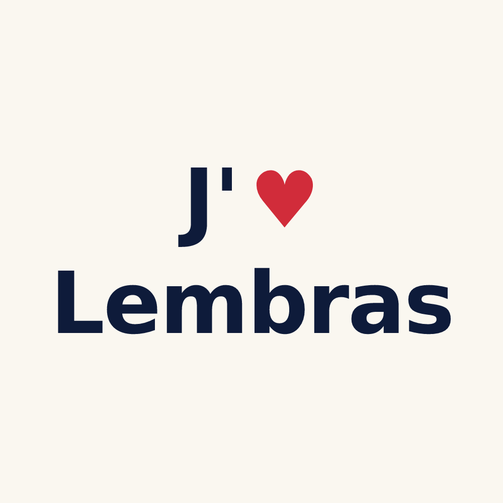 Tasse personnalisée Lembras — design J'aime Lembras
