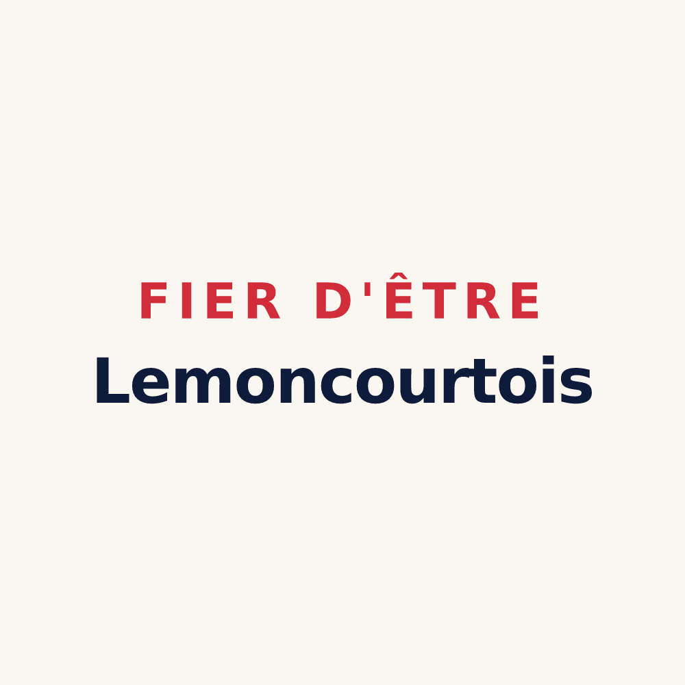 Tasse « Fier d'être Lemoncourtois » — design pour Lemoncourt