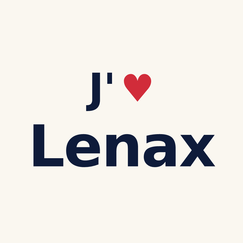 Tasse personnalisée Lenax — design J'aime Lenax