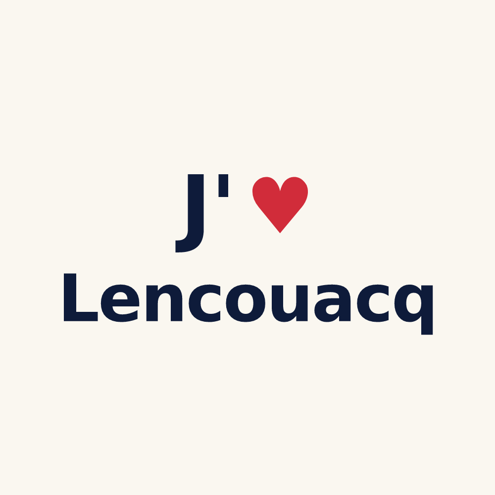 Tasse personnalisée Lencouacq — design J'aime Lencouacq