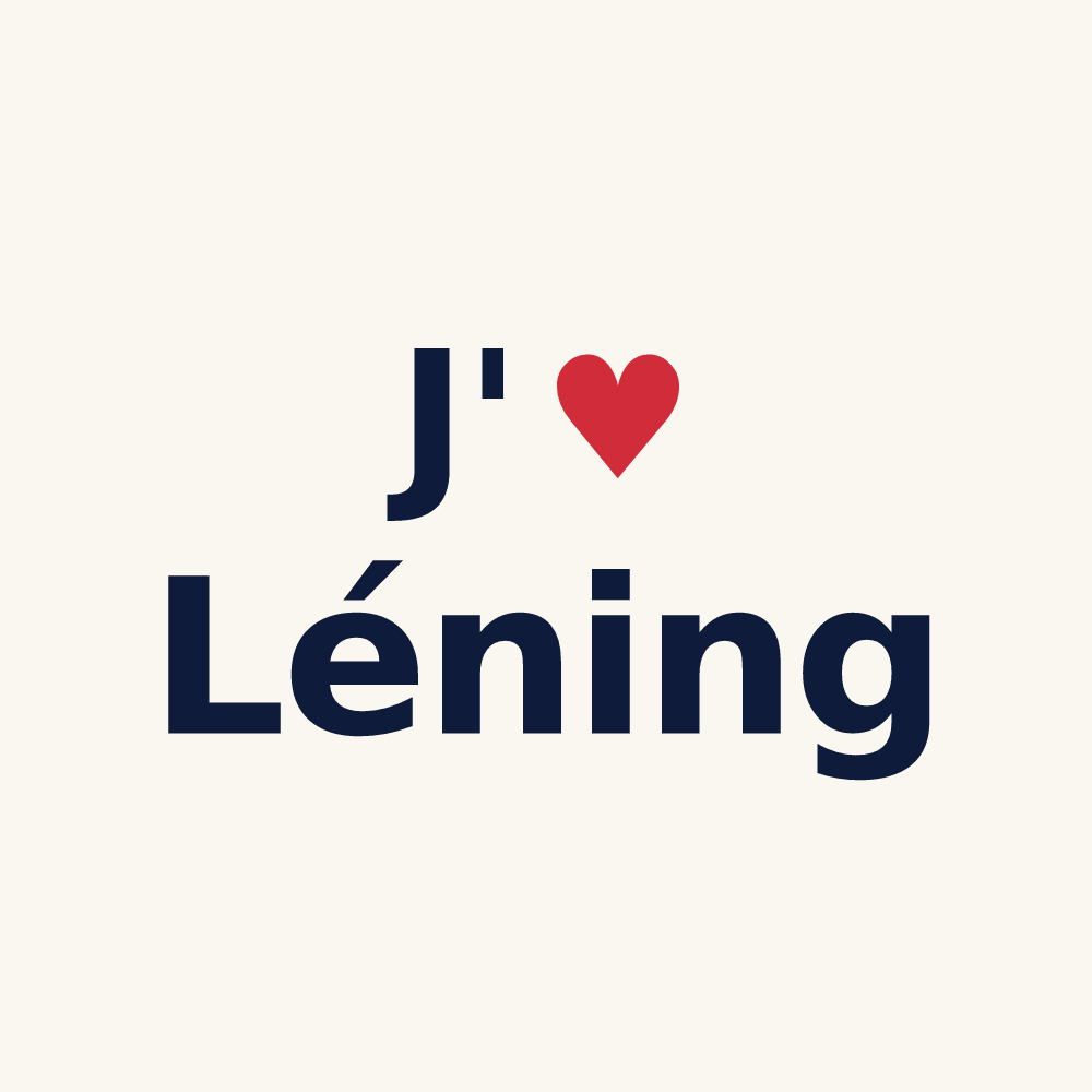 Tasse personnalisée Léning — design J'aime Léning