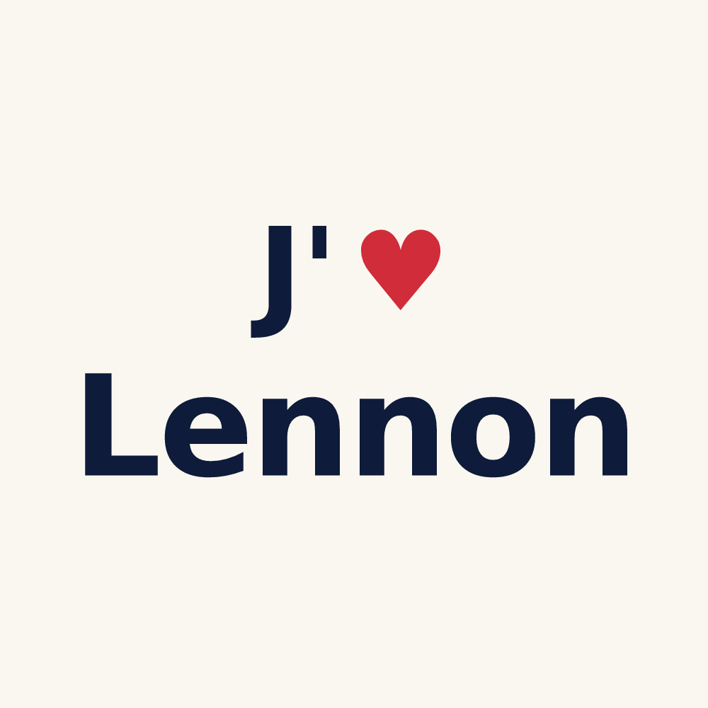 Tasse personnalisée Lennon — design J'aime Lennon