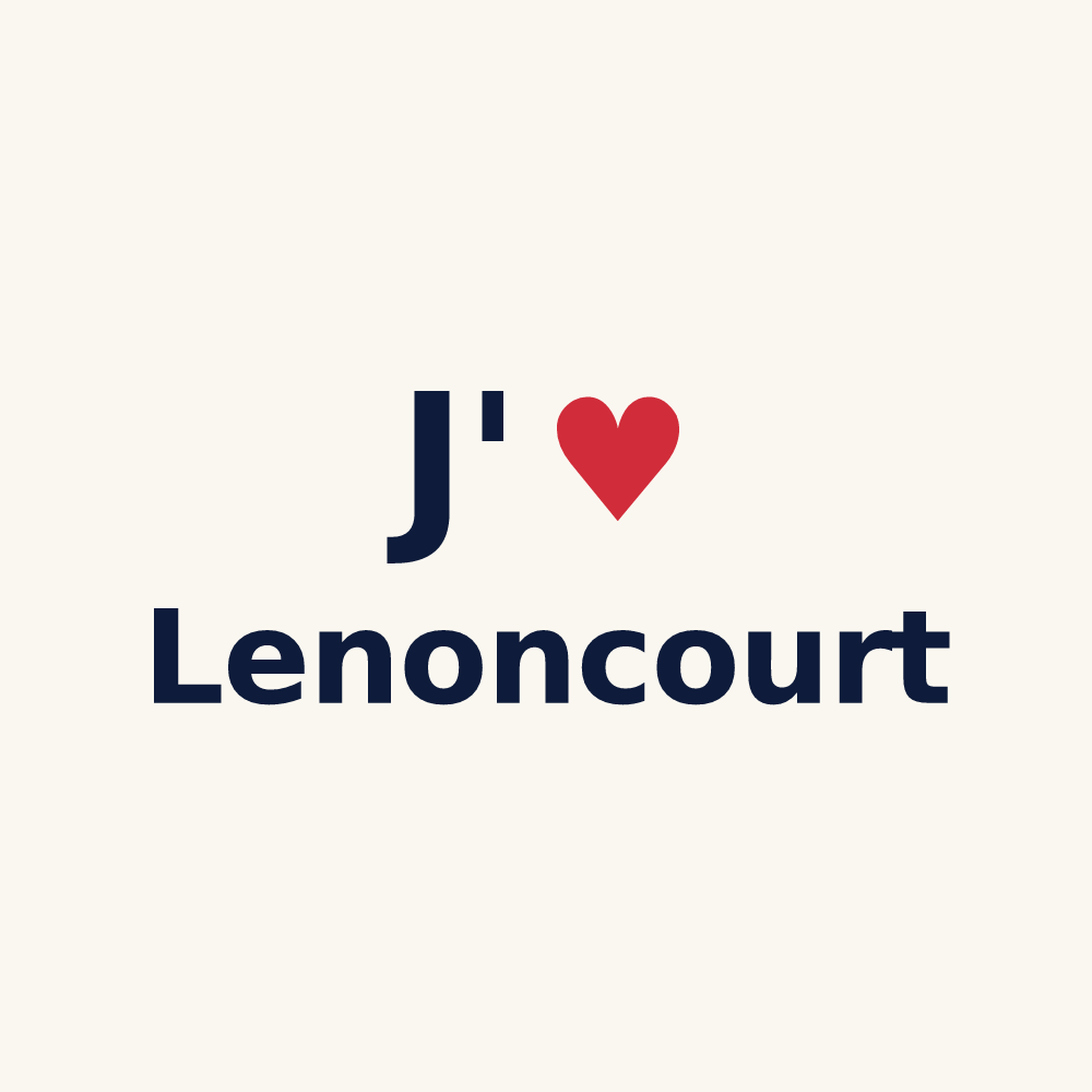 Tasse personnalisée Lenoncourt — design J'aime Lenoncourt