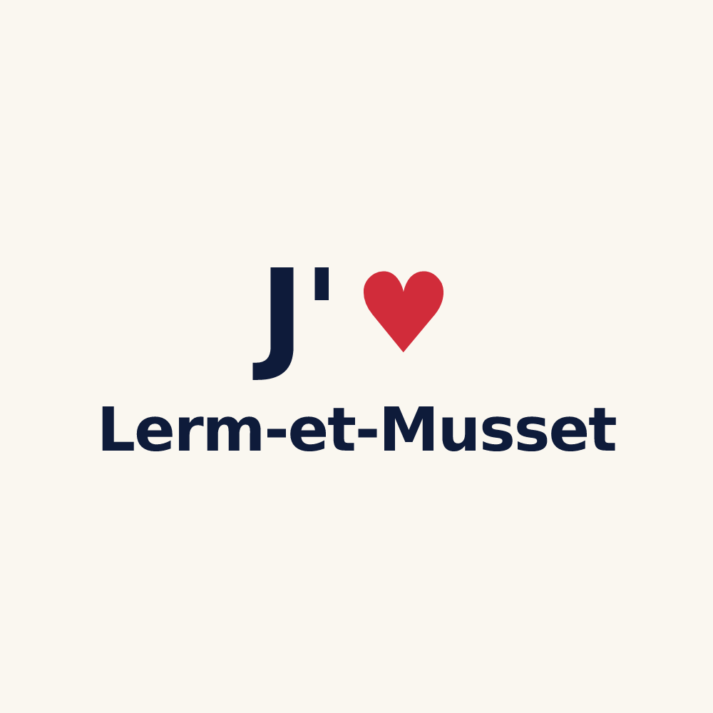 Tasse personnalisée Lerm-et-Musset — design « J'aime Lerm-et-Musset » imprimé sur la tasse