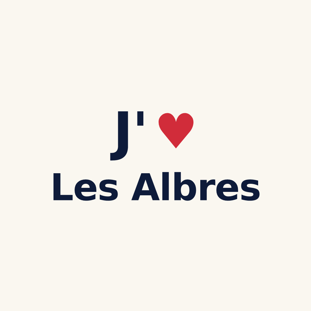 Tasse personnalisée Les Albres — design J'aime Les Albres