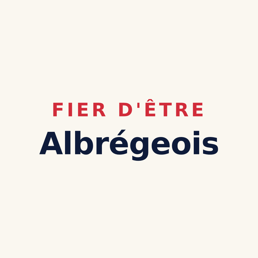 Tasse « Fier d'être Albrégeois » — design pour Les Albres