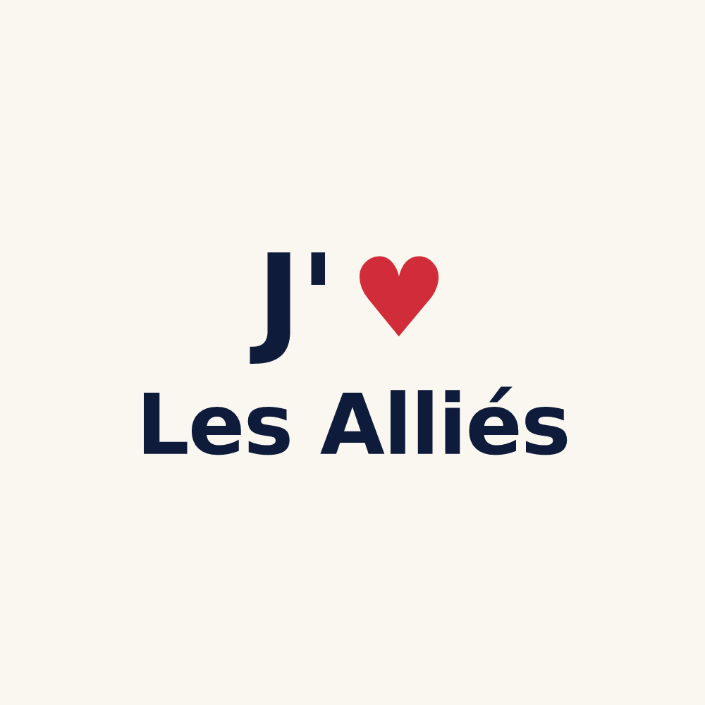 Tasse personnalisée Les Alliés — design J'aime Les Alliés