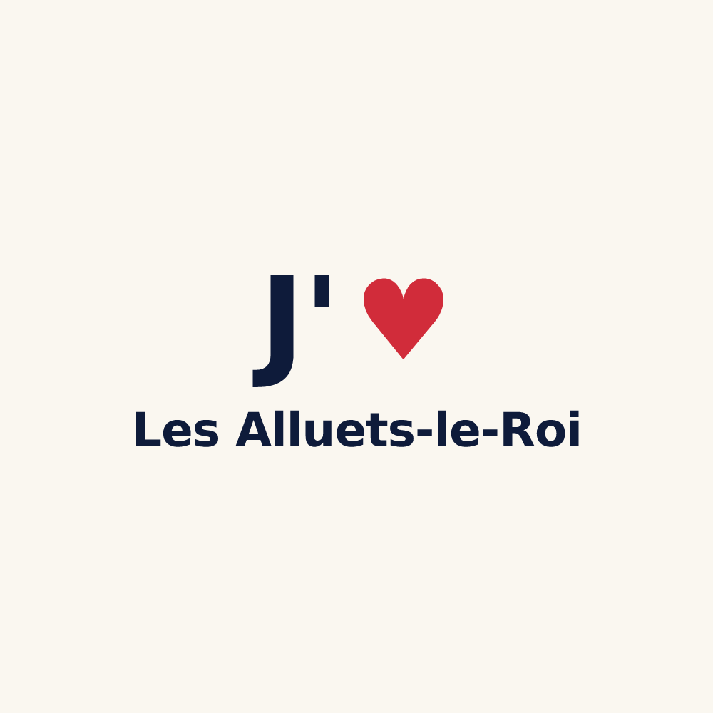 Tasse personnalisée Les Alluets-le-Roi — design J'aime Les Alluets-le-Roi