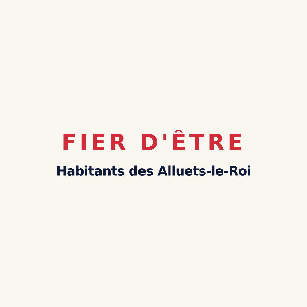 Tasse « Fier d'être Habitants des Alluets-le-Roi » — design pour Les Alluets-le-Roi