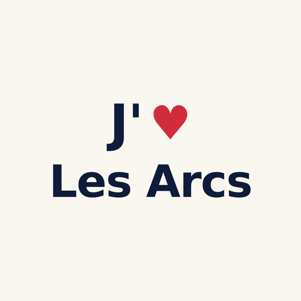 Tasse personnalisée Les Arcs — design J'aime Les Arcs