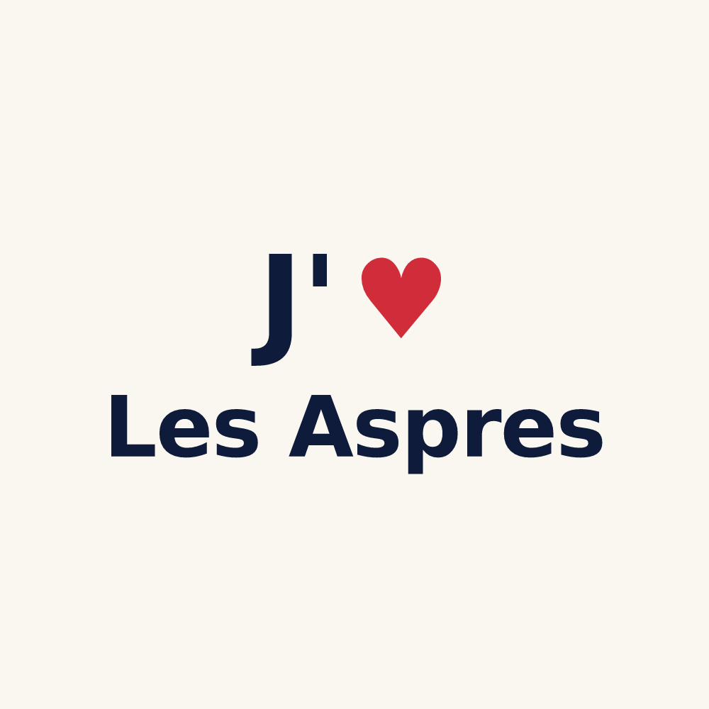 Tasse personnalisée Les Aspres — design J'aime Les Aspres