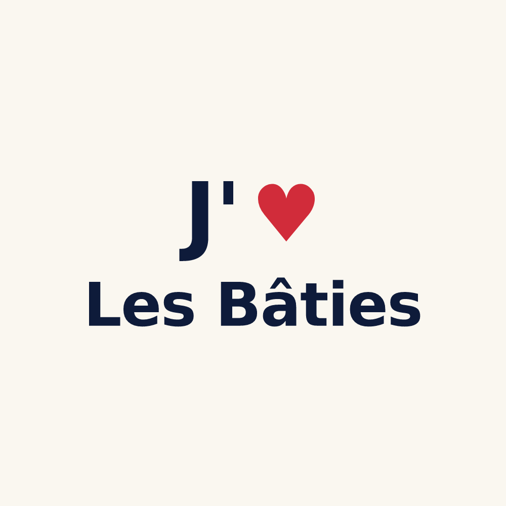 Tasse personnalisée Les Bâties — design J'aime Les Bâties
