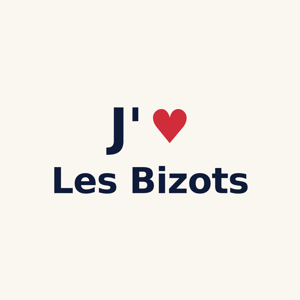 Tasse personnalisée Les Bizots — design « J'aime Les Bizots » imprimé sur la tasse