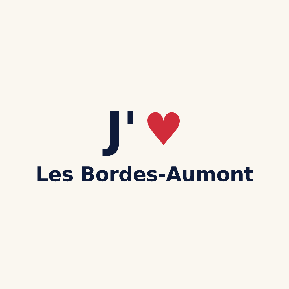 Tasse personnalisée Les Bordes-Aumont — design J'aime Les Bordes-Aumont