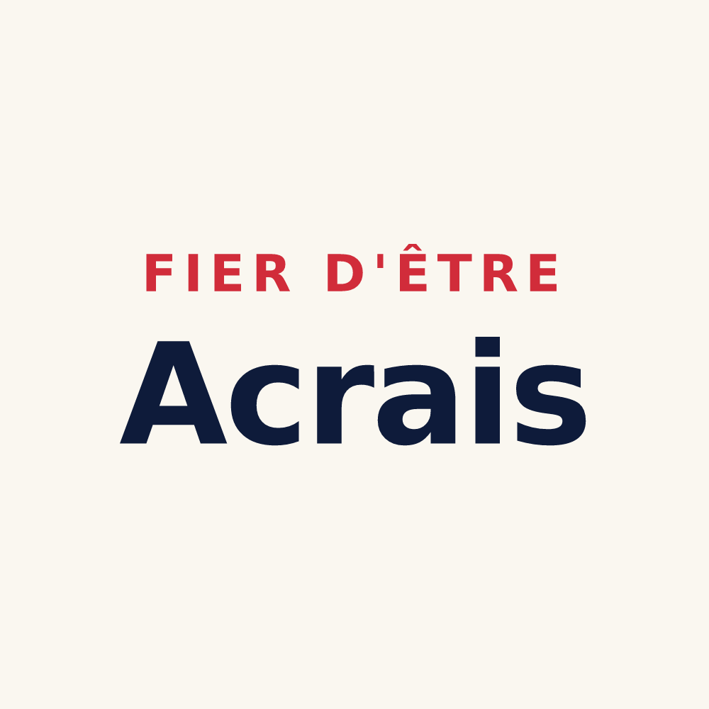Tasse « Fier d'être Acrais » — design pour Les Cent-Acres