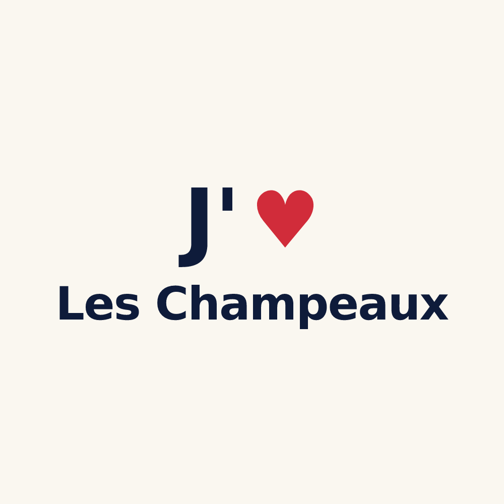 Tasse personnalisée Les Champeaux — design « J'aime Les Champeaux » imprimé sur la tasse
