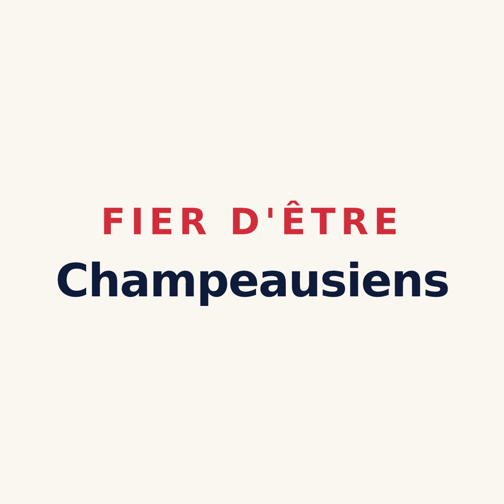 Tasse « Fier d'être Champeausiens » — design pour Les Champeaux