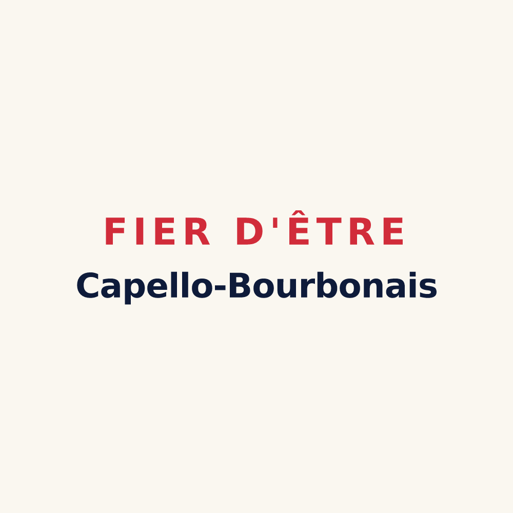 Tasse « Fier d'être Capello-Bourbonais » — design pour Les Chapelles-Bourbon