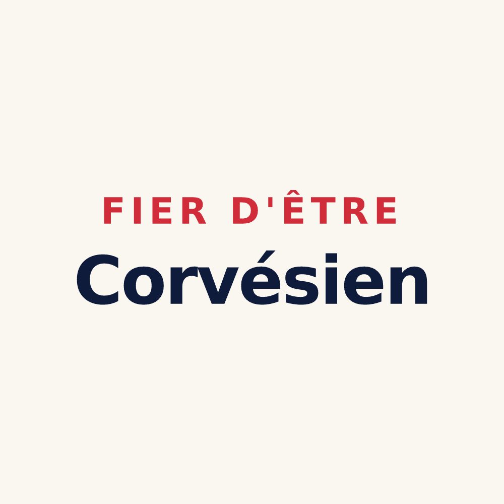 Tasse « Fier d'être Corvésien » — design pour Les Corvées-les-Yys