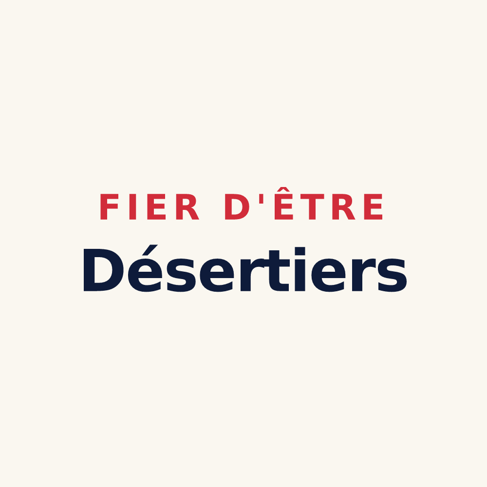 Tasse « Fier d'être Désertiers » — design pour Les Déserts