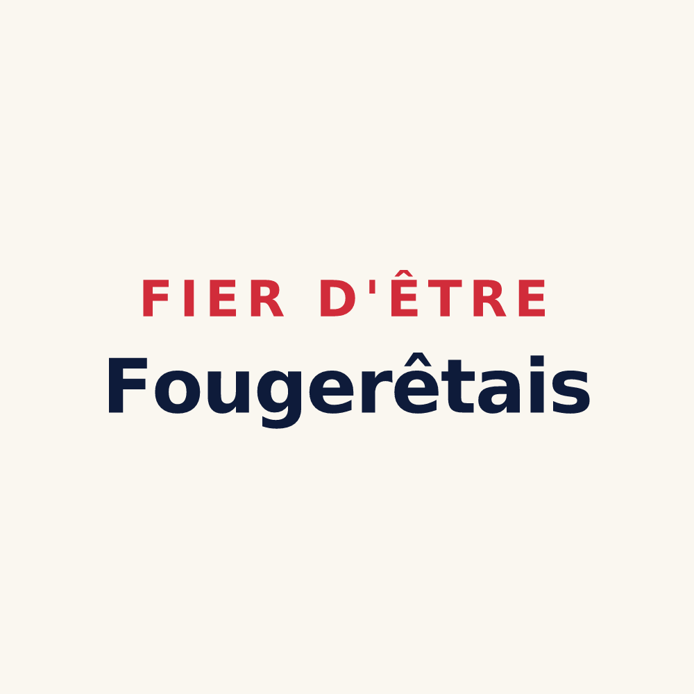 Tasse « Fier d'être Fougerêtais » — design pour Les Fougerêts