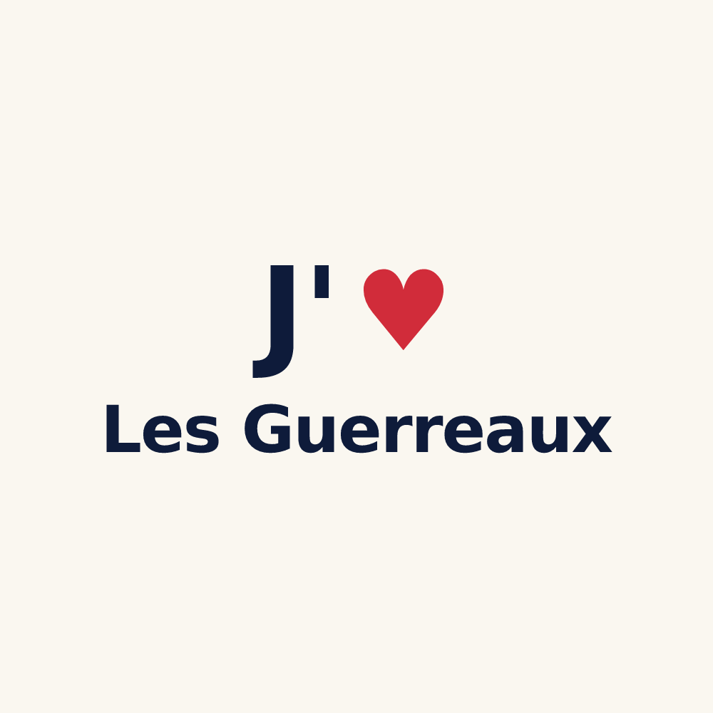 Tasse personnalisée Les Guerreaux — design J'aime Les Guerreaux