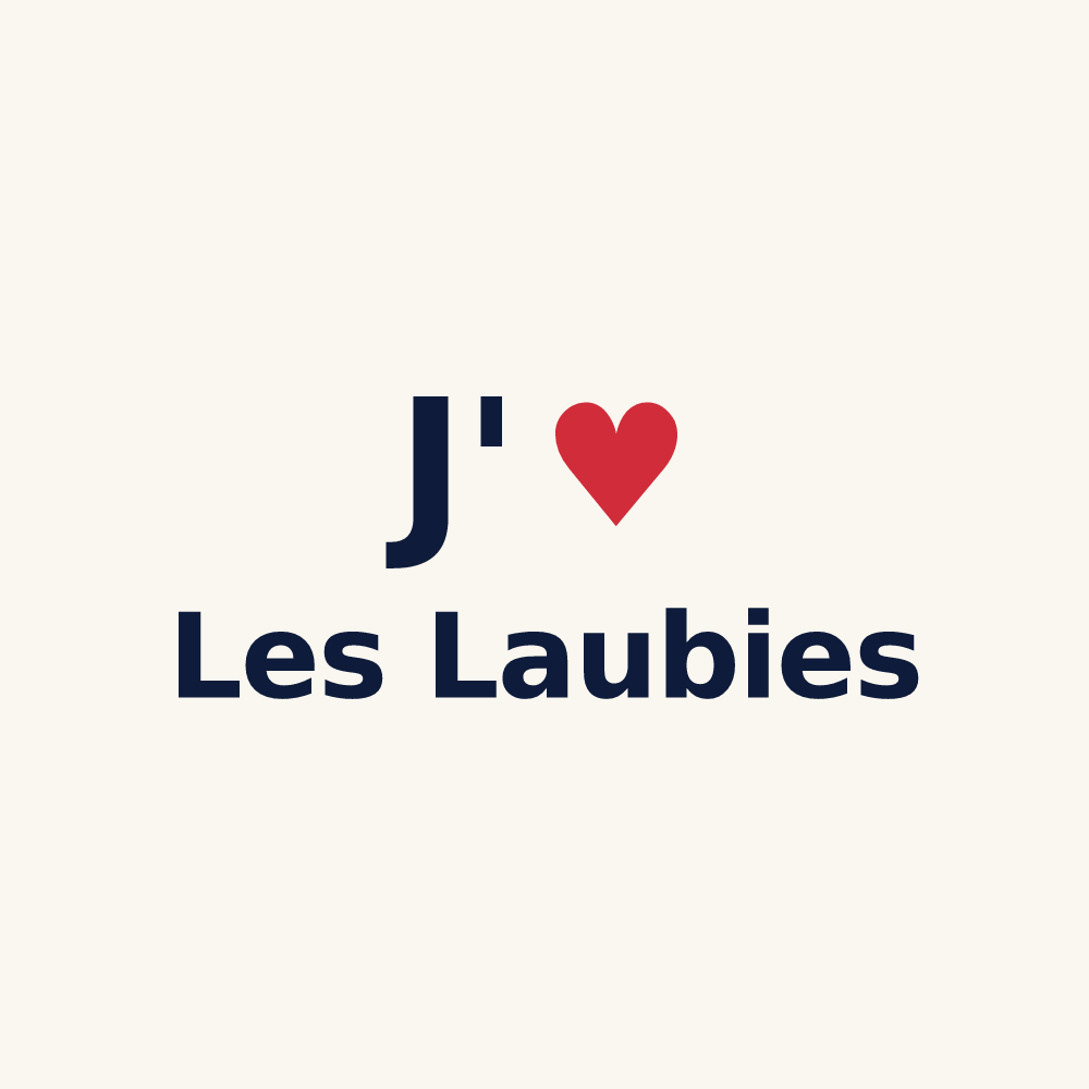 Tasse personnalisée Les Laubies — design J'aime Les Laubies