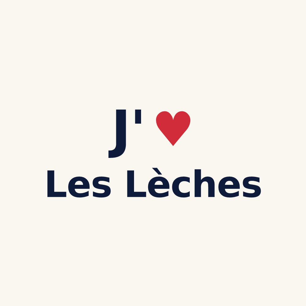 Tasse personnalisée Les Lèches — design J'aime Les Lèches